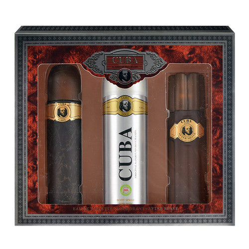 SET CUBA GOLD MEN (3 PC SET) 3.3 OZ EDT 3.3 OZ AS, 6.8 BODY SP